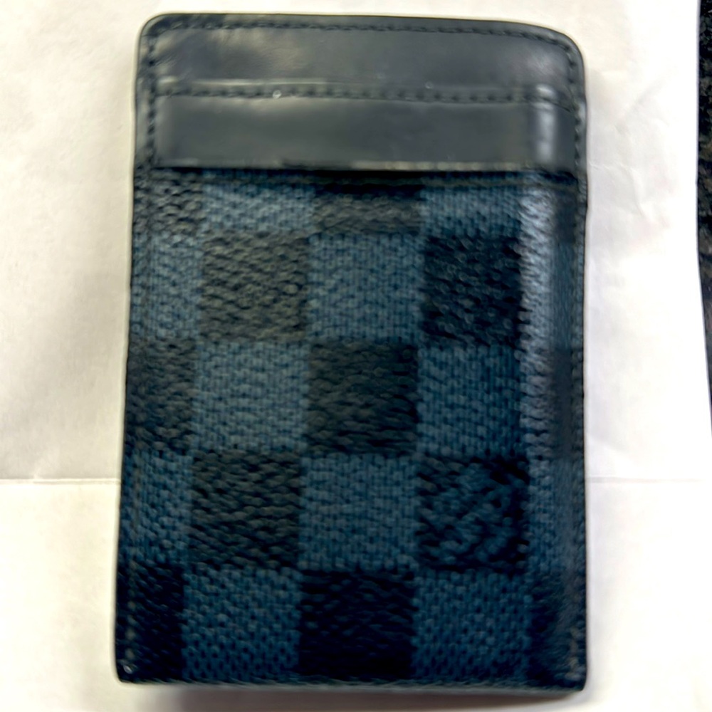 Louis Vuitton Black Damier wallet, card holder,money clip and money pocket